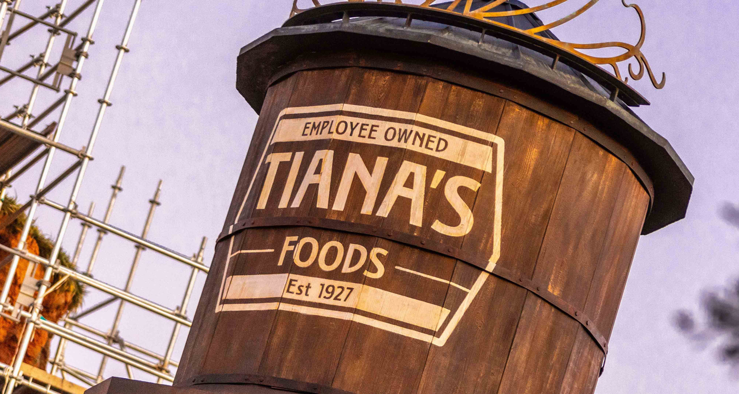 Tianas Foods Water Tower Goes Up At Walt Disney World Overnight As