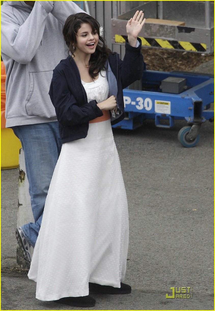 Selena gomez in white dress