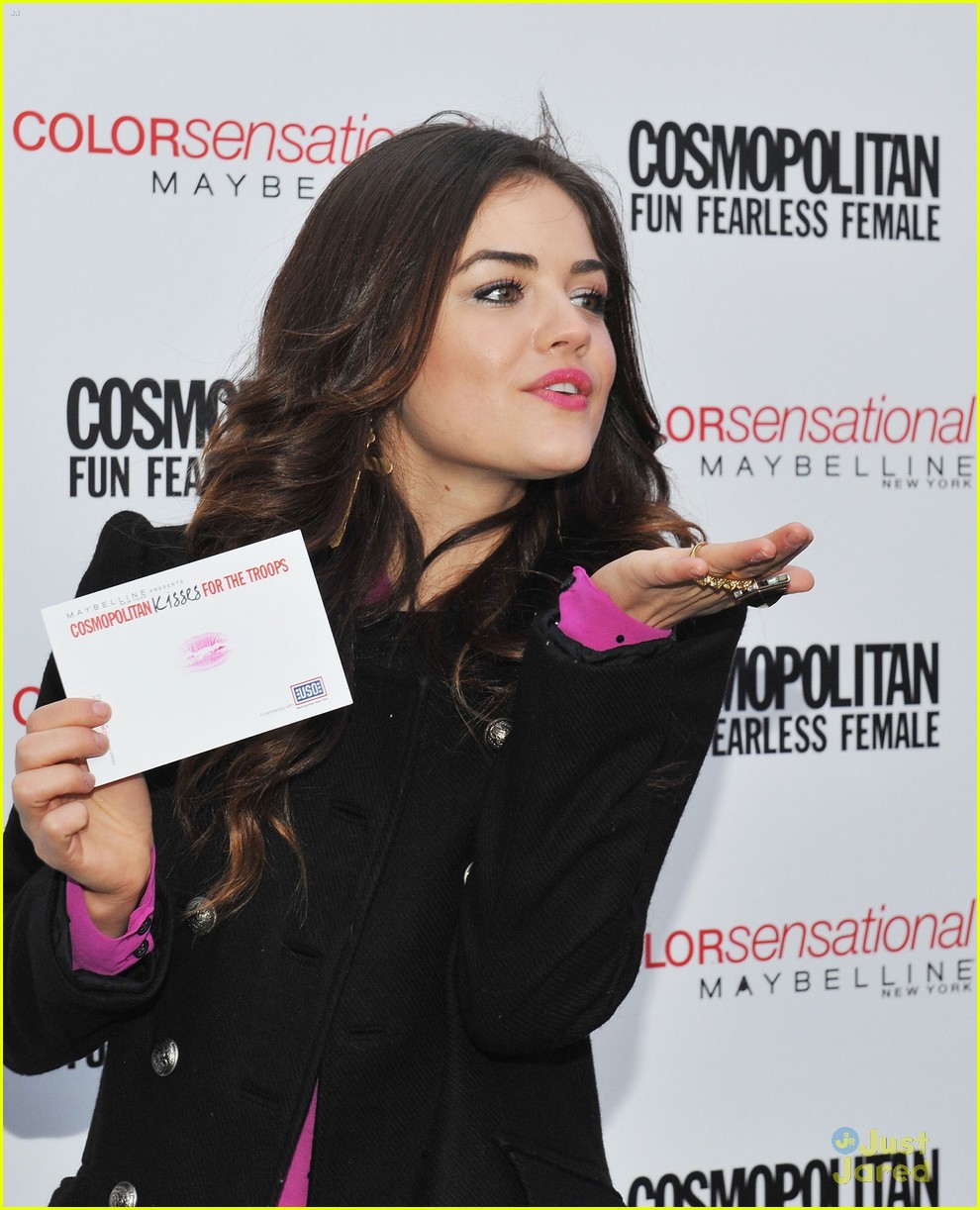 lucy hale cosmo kisses troops 04