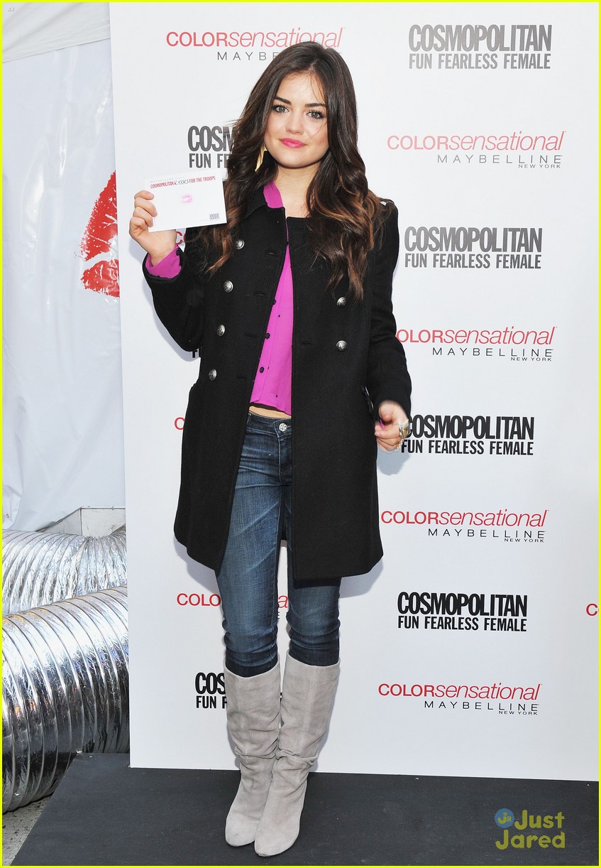 lucy hale cosmo kisses troops 06