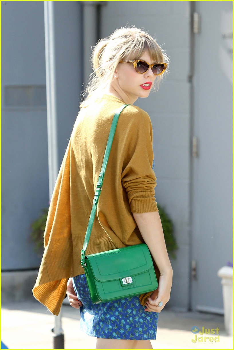 Taylor Swift: Gingham Dress, Red Bag | Steal Her Style