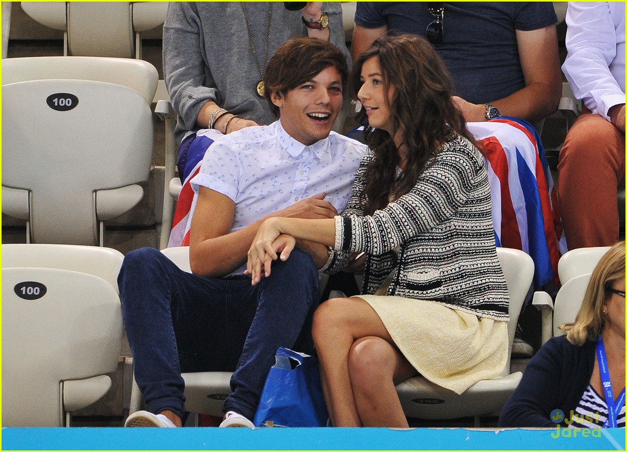 <b>Louis</b> <b>Tomlinson</b> and girlfriend Eleanor Calder wrap a United Kingdom flag ar...