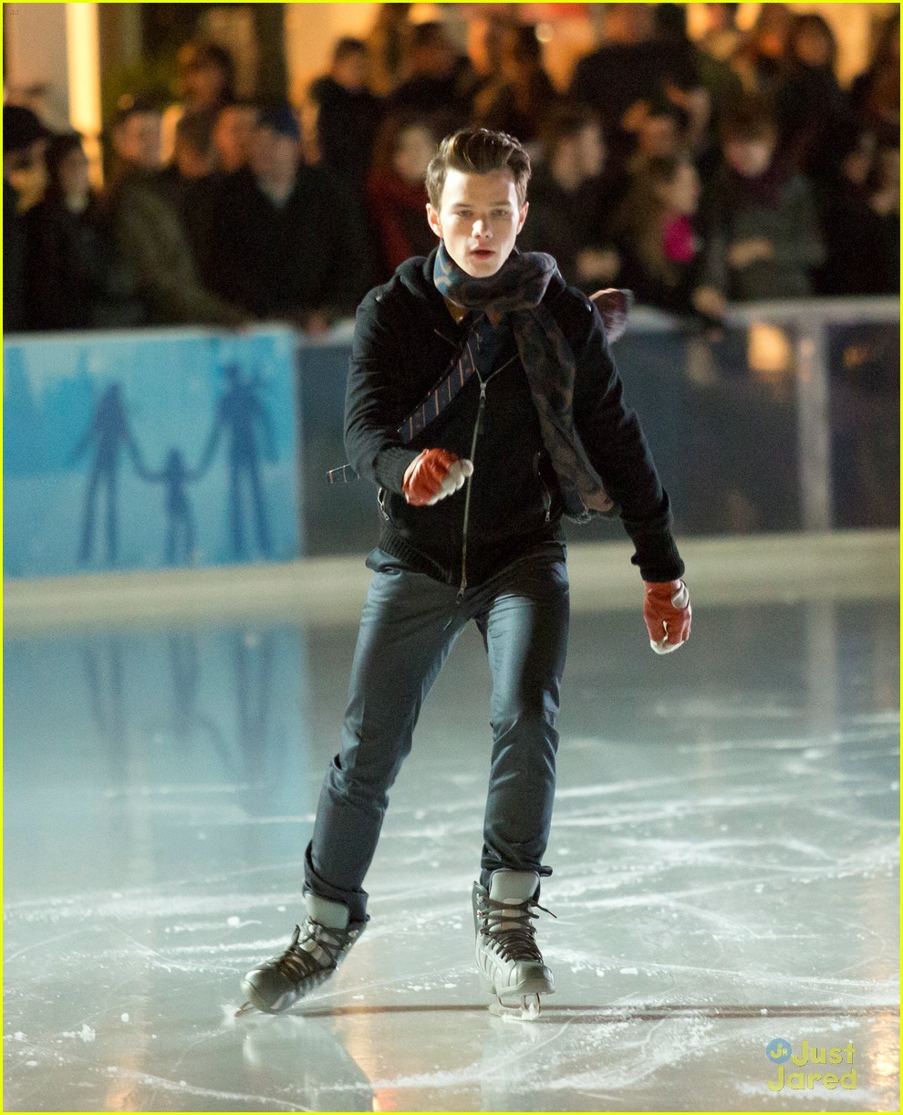 chris colfer darren criss ice skating 09