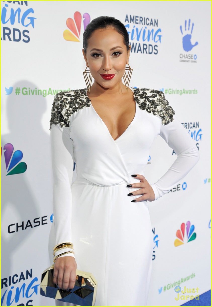 adrienne bailon giving awards xfactor viewing party 02