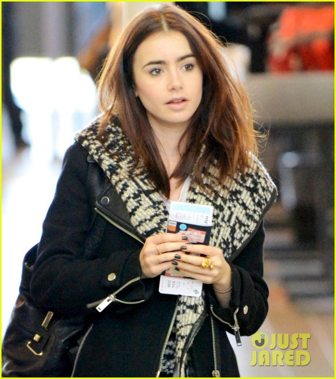 lily collins lax departure 02