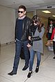 lea michele cory monteith lax arrival 02