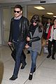 lea michele cory monteith lax arrival 06