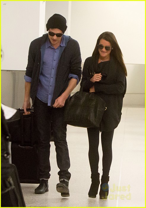 lea michele cory monteith back from vancouver 02
