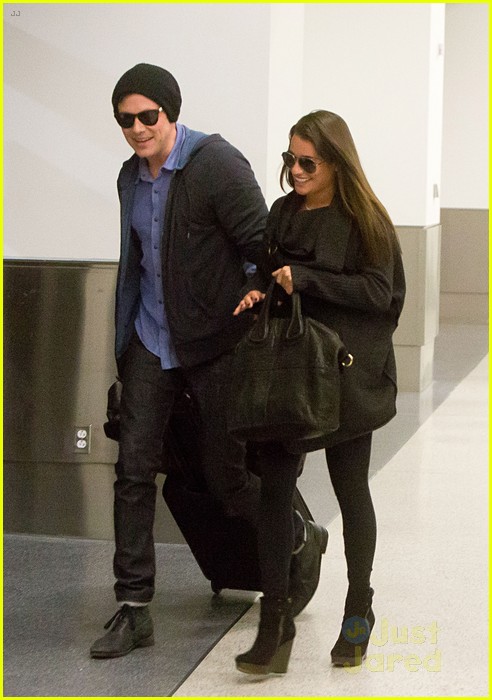 lea michele cory monteith back from vancouver 04