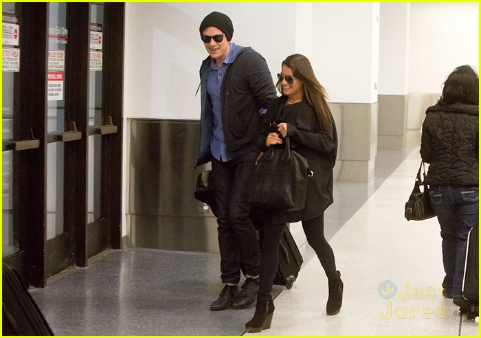 lea michele cory monteith back from vancouver 05