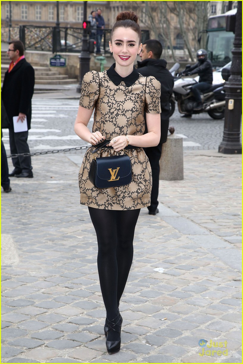 lily collins lv pfw 02