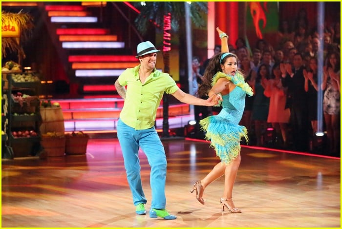 Aly Raisman Mark Ballas Cha Cha Dance Off Still Safe on DWTS