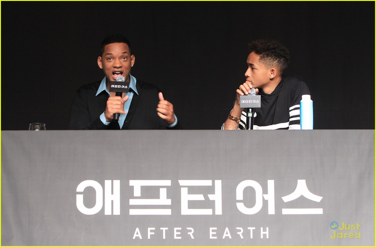 jaden smith after earth press conference with dad will 12