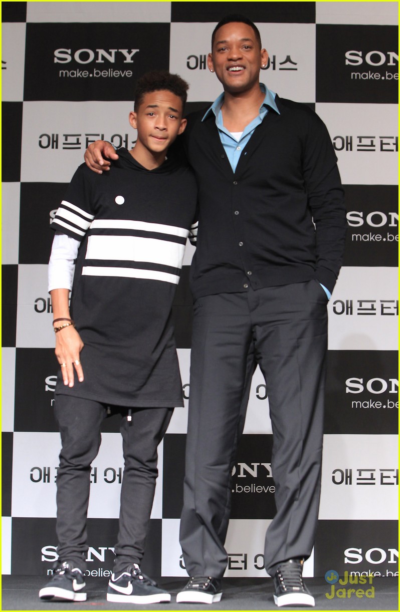 jaden smith after earth press conference with dad will 13