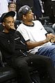 jaden smith miami heat game with dad will 17
