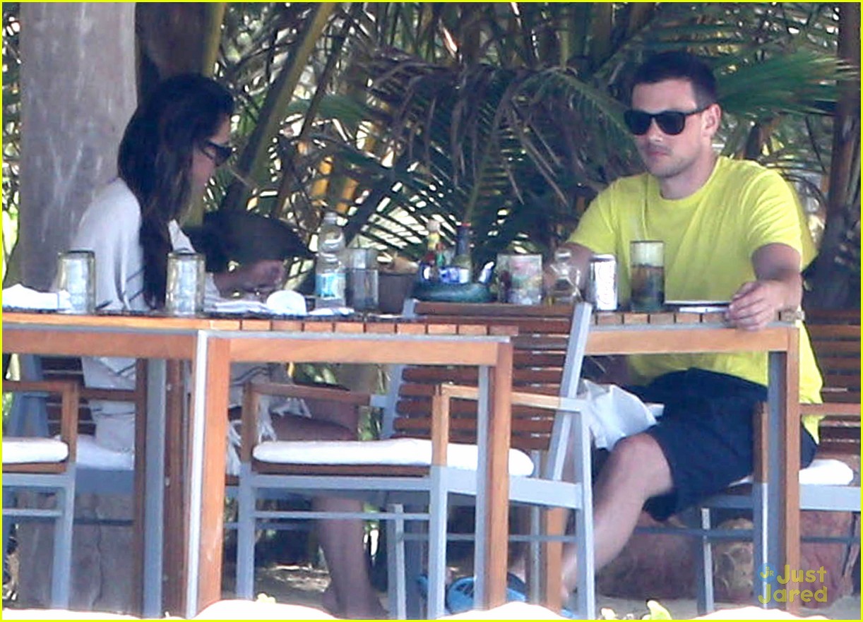 lea michele cory monteith vacation in mexico 08