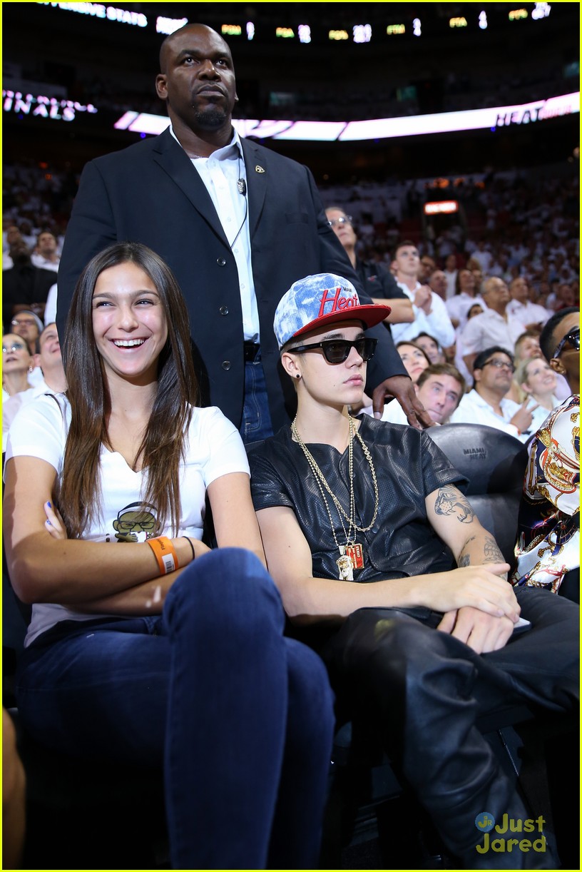 justin bieber sits courtside at miami heat playoff game 05