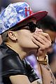 justin bieber sits courtside at miami heat playoff game 04