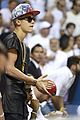 justin bieber sits courtside at miami heat playoff game 10