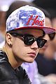 justin bieber sits courtside at miami heat playoff game 12