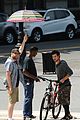 taylor lautner bike riding for tracers filming in nyc 17