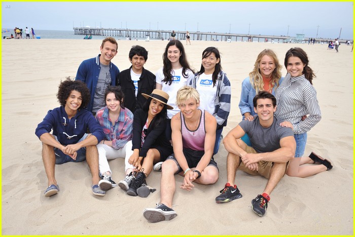 teen beach musical cast beach cleanup 01