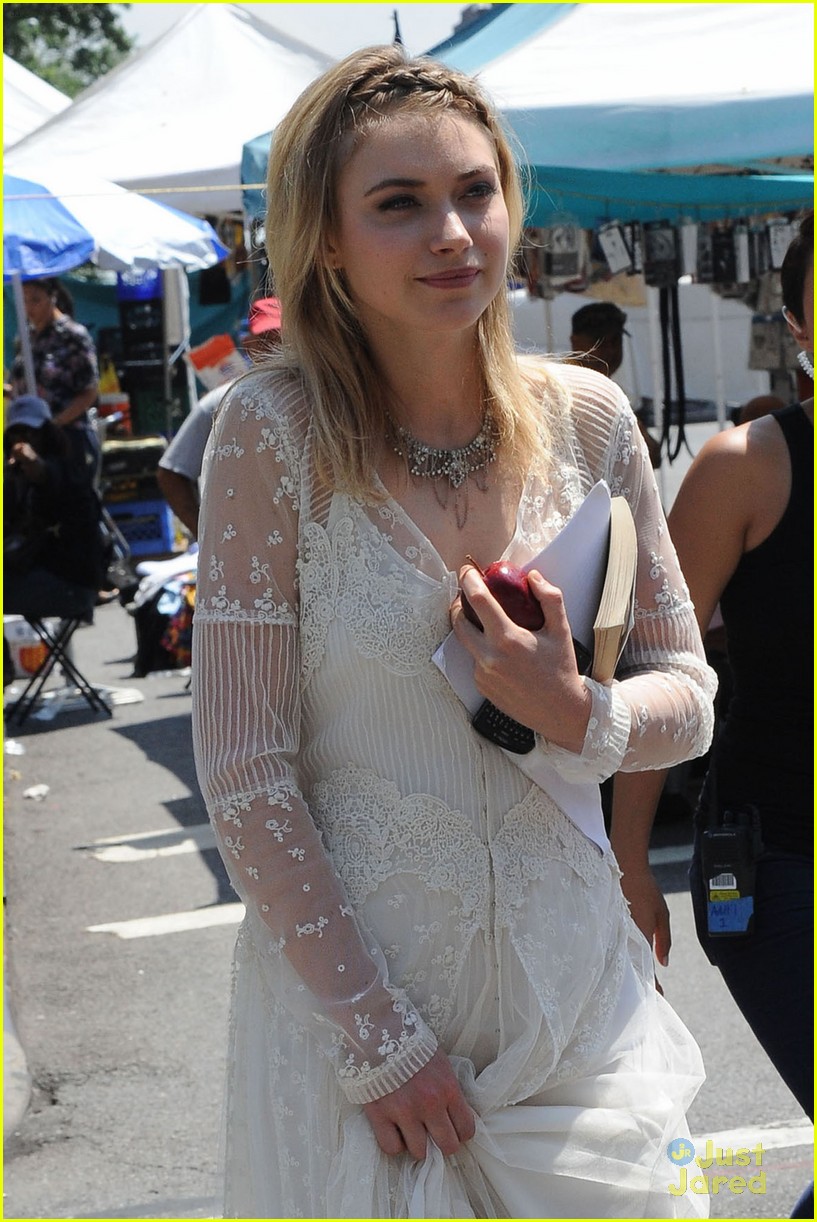 imogen poots dons white dress for squirrels to the nuts 12
