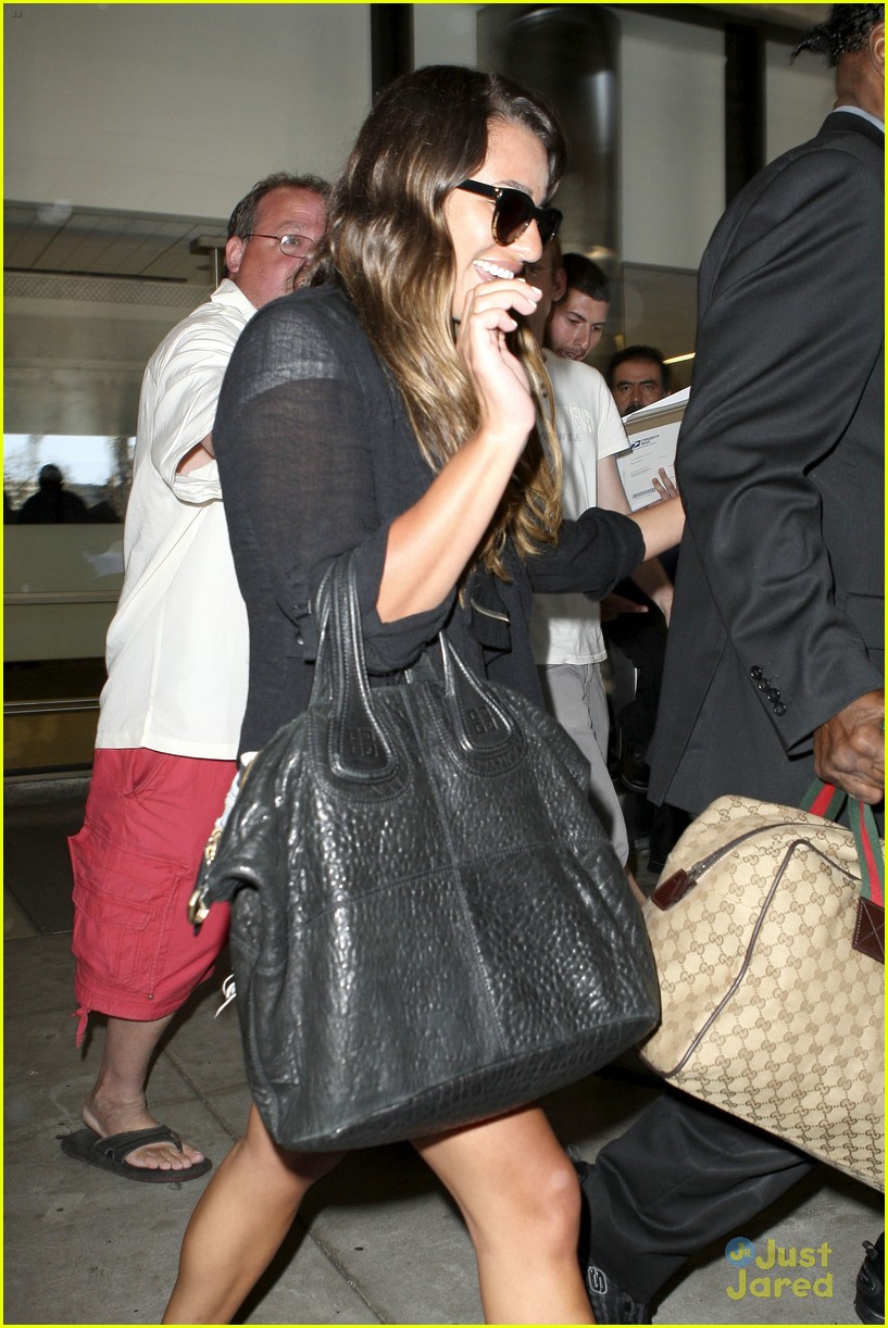 lea michele back from vacay 10