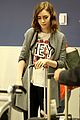 lily collins lax arrival hug 10