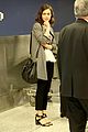 lily collins lax arrival hug 11