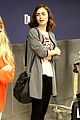 lily collins lax arrival hug 12