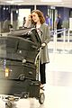 lily collins lax arrival hug 14