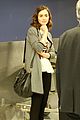 lily collins lax arrival hug 17