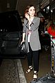 lily collins lax arrival hug 20