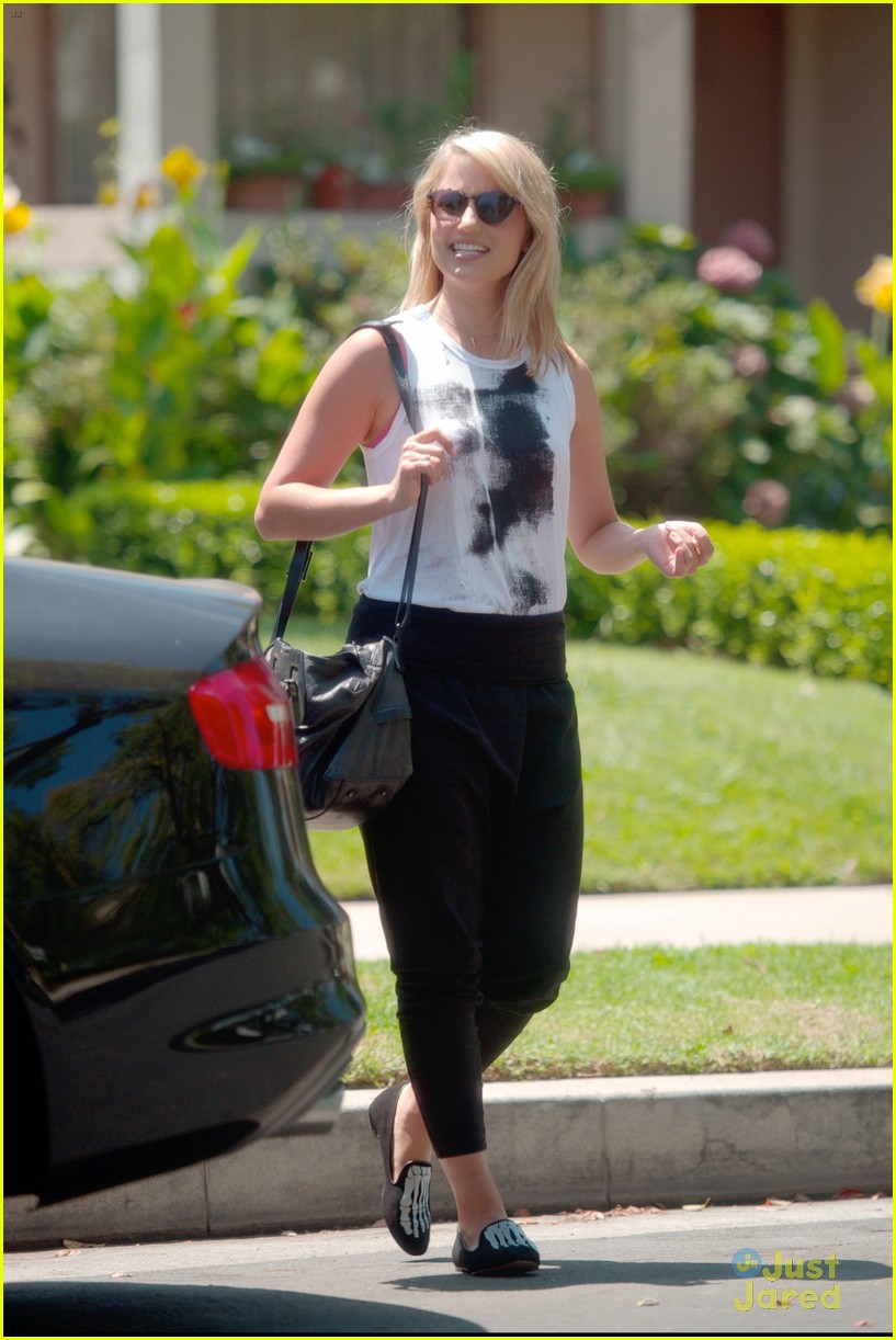 dianna agron visits friends gets excited for family release 02