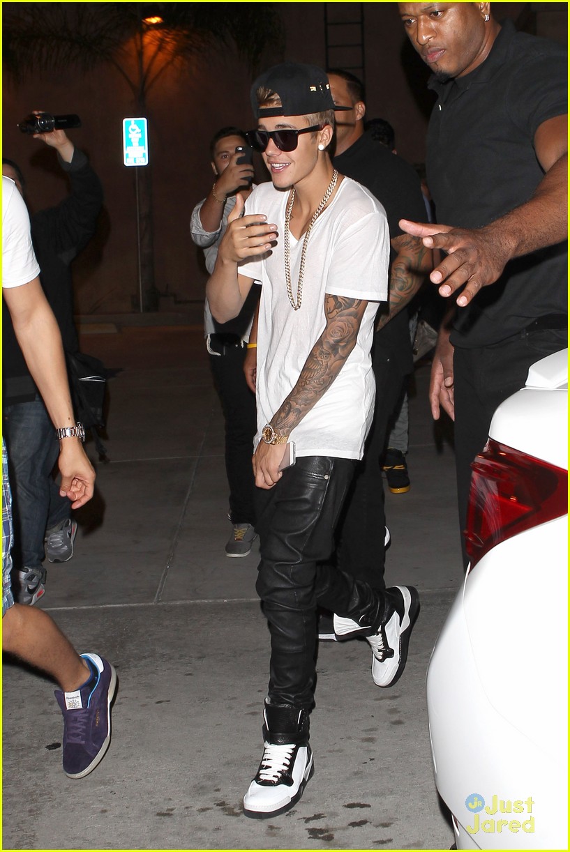 justin bieber shows off his mustache while out bowling 01