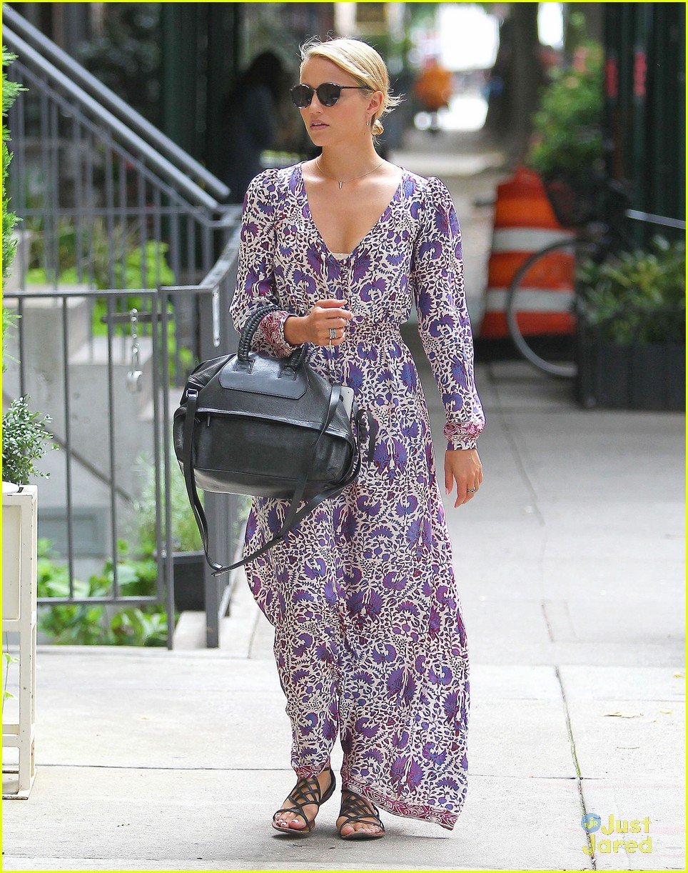 dianna agron floral dress nyc 10