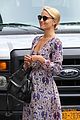 dianna agron floral dress nyc 01