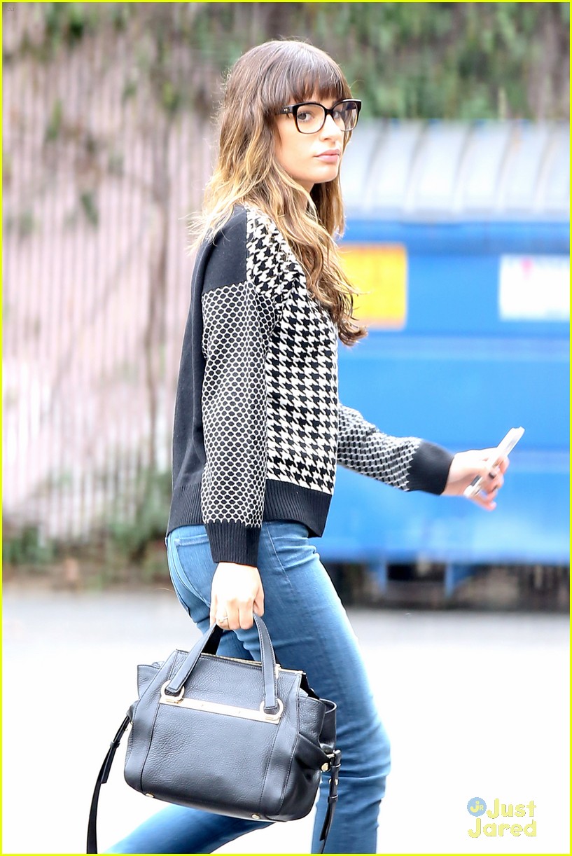 Lea Michele Recording for Glee Photo 599590 Lea Michele