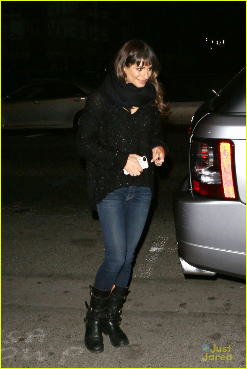 lea michele driving cory monteiths car 17