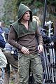 stephen amell dons wig arrow filming 16