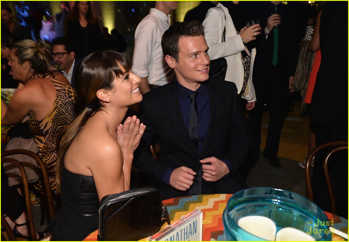 lea michele looking premiere party with jonathan groff 04