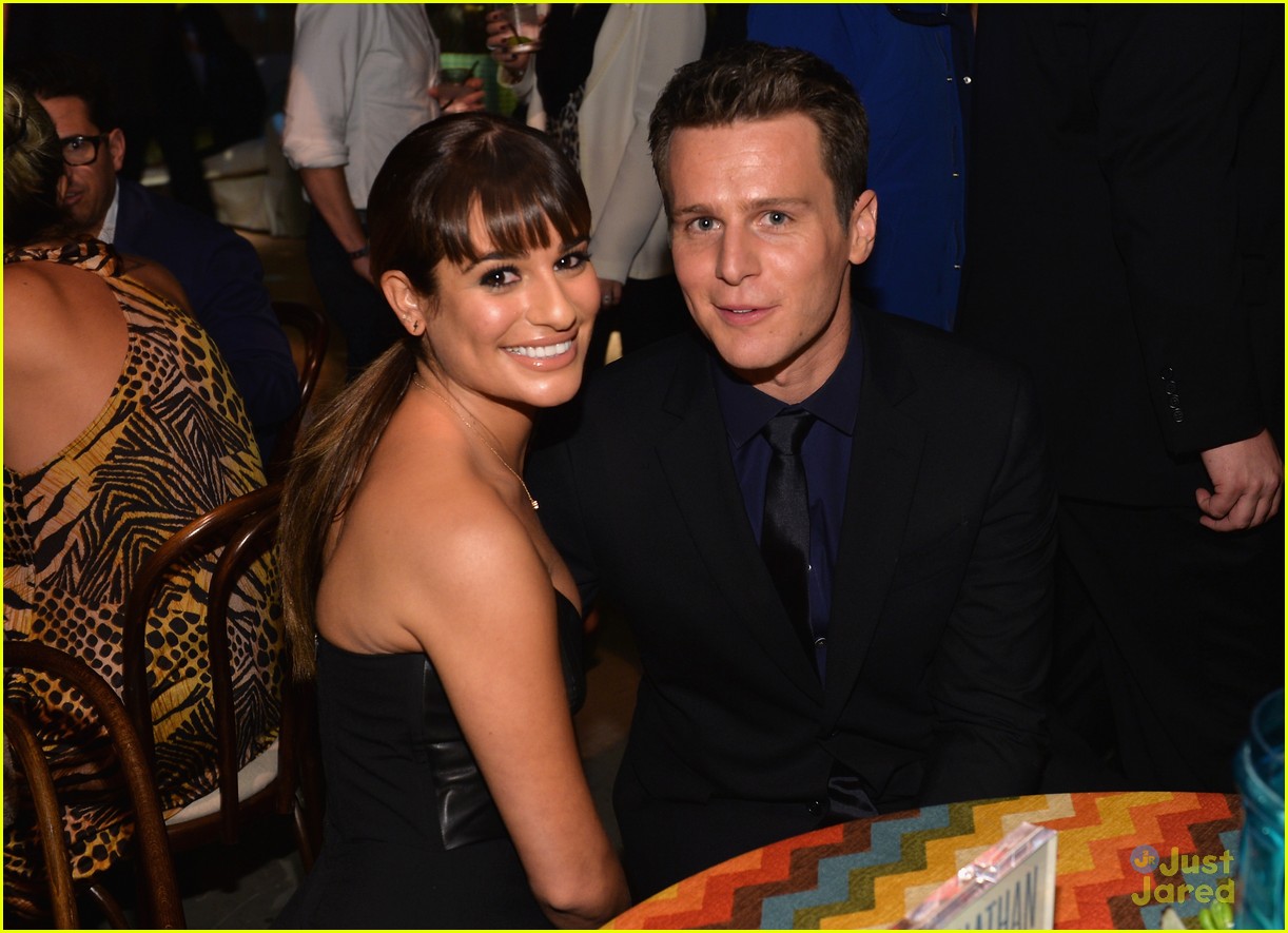lea michele looking premiere party with jonathan groff 05