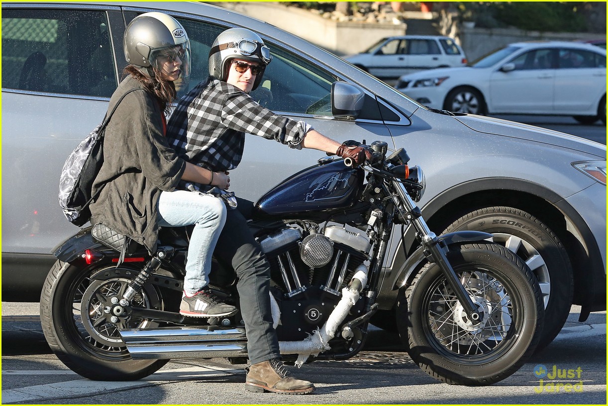 josh hutcherson motorcycle spin with mystery gal 03