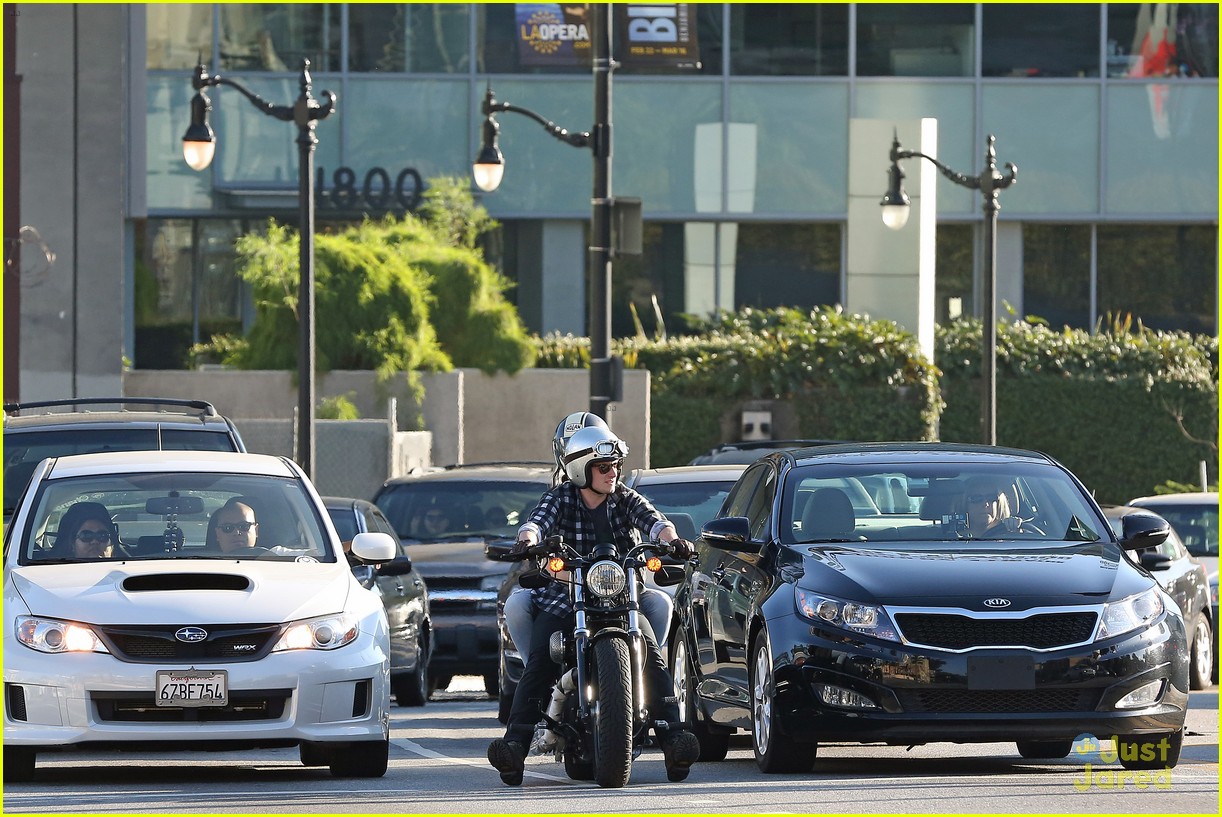 josh hutcherson motorcycle spin with mystery gal 07