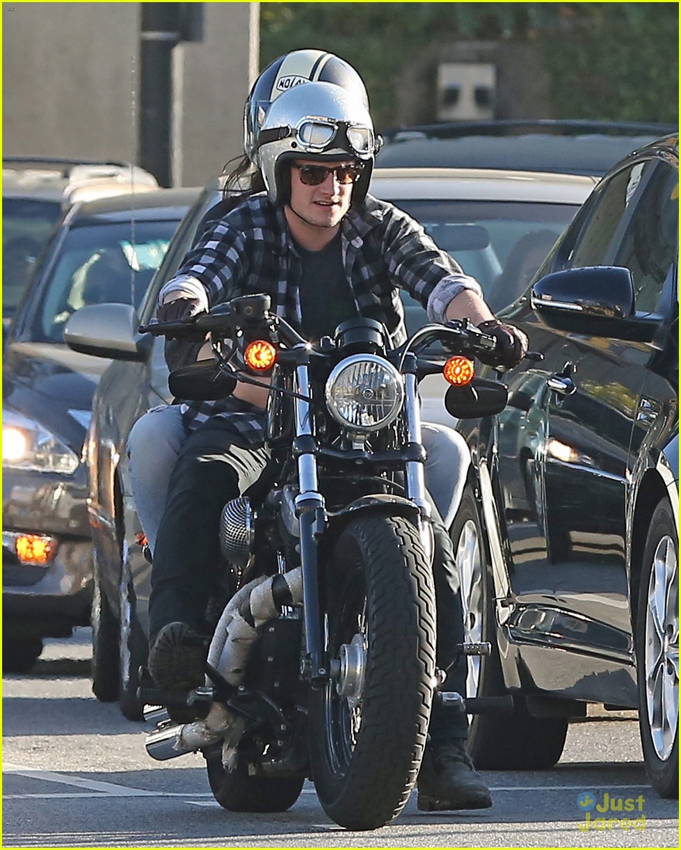 josh hutcherson motorcycle spin with mystery gal 10