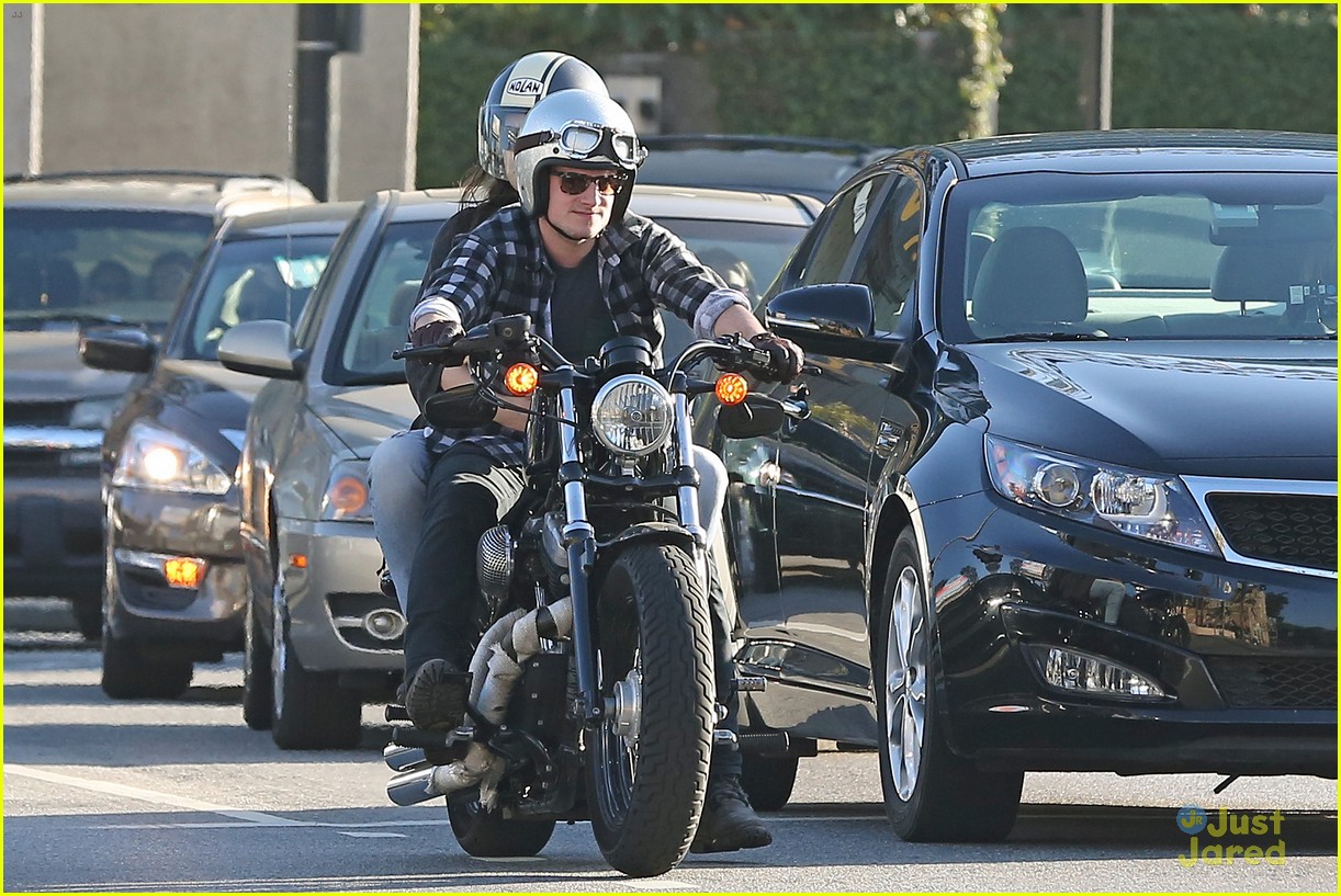 josh hutcherson motorcycle spin with mystery gal 11