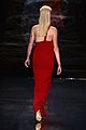 kat graham ireland baldwin red dress fashion show 2014 07