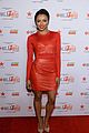 kat graham ireland baldwin red dress fashion show 2014 08