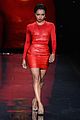 kat graham ireland baldwin red dress fashion show 2014 12